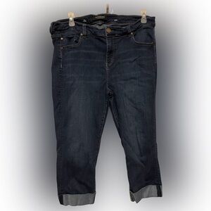 Women's Liverpool Dark Blue Cropped Jeans